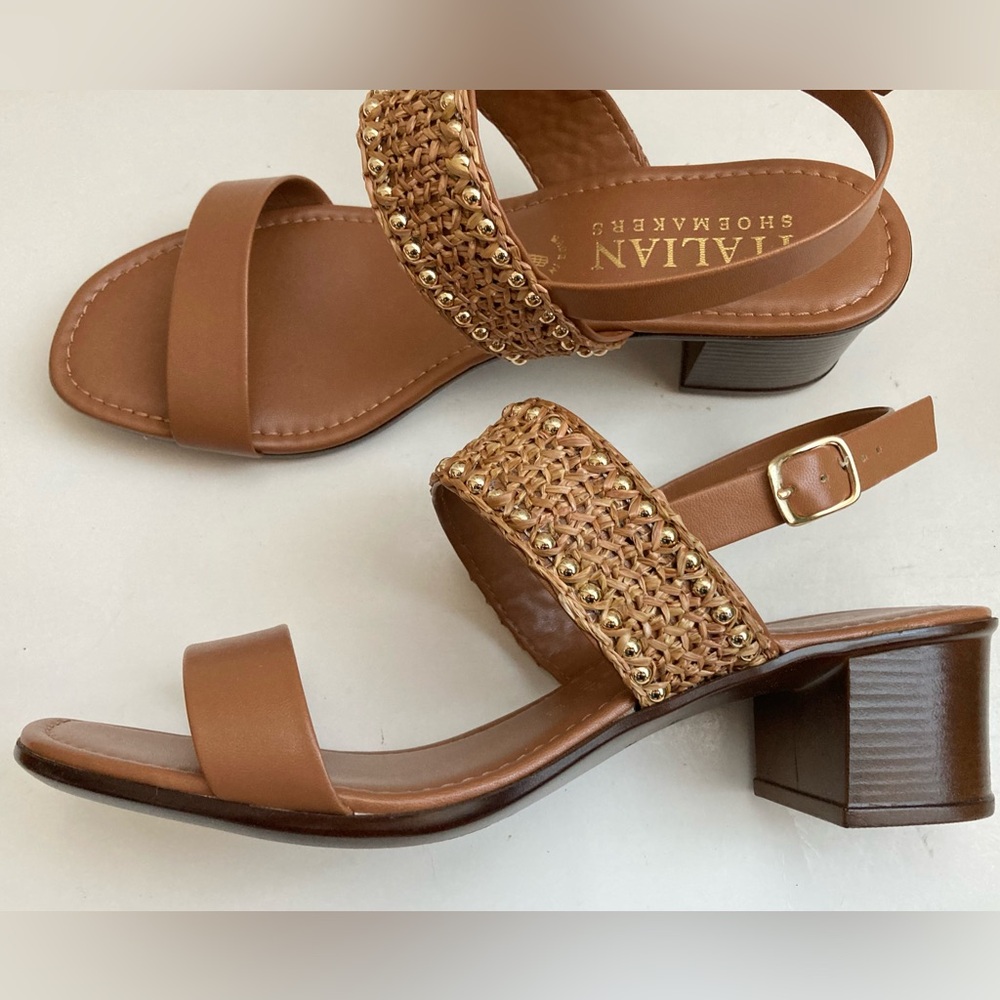 Brown Strappy sandals Block Heel Sandals open toes